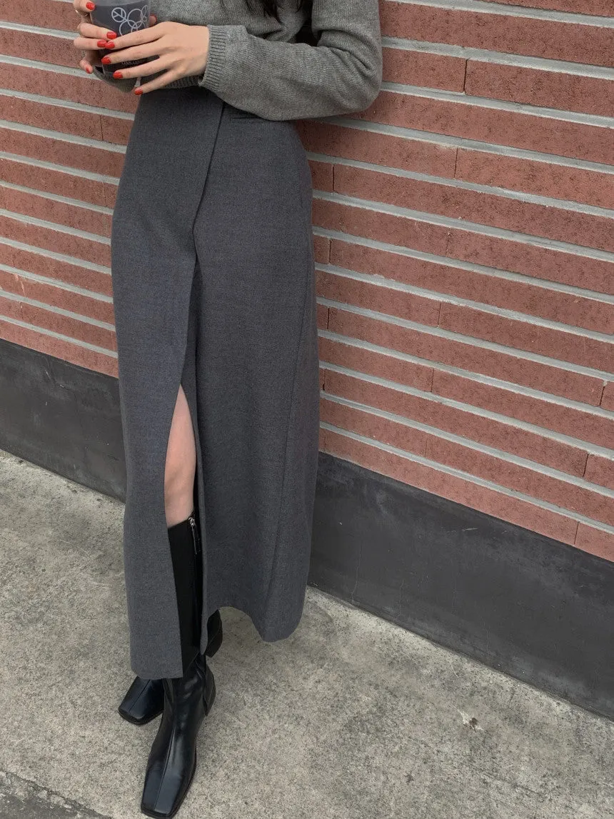 She's Effortless Slit Maxi Skirt sold by COMMENSE product image thumbnail 2