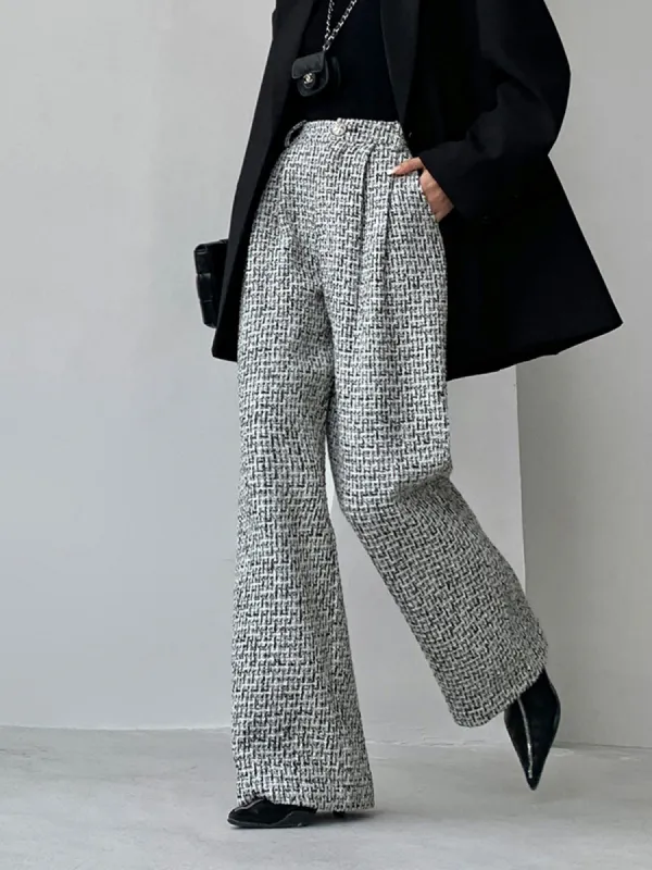 Tweed Wide Leg Dress Pants sold by COMMENSE