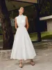 Cotton & Linen Elegant Cutout Long Dress sold by COMMENSE
