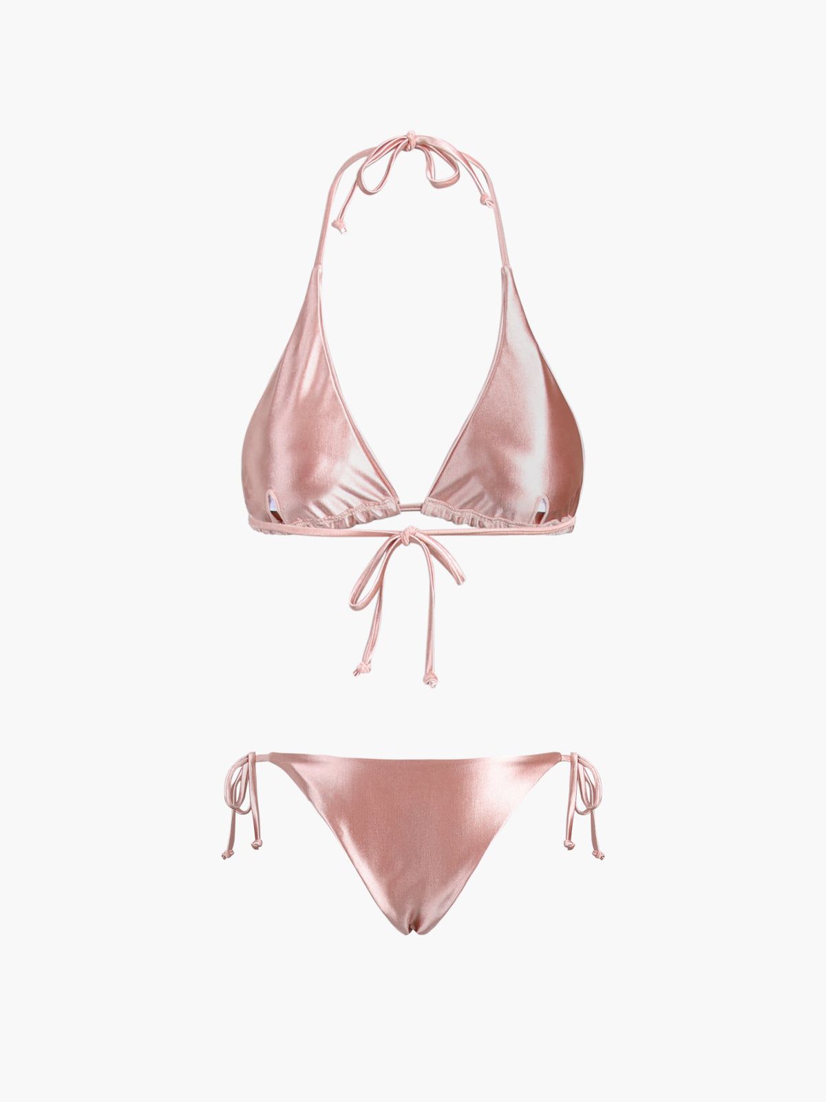 Satin Two Piece Bikini Bathing Suit sold by COMMENSE product image thumbnail 4