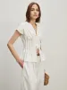 Cotton Pleated Knotted Blouse sold by COMMENSE