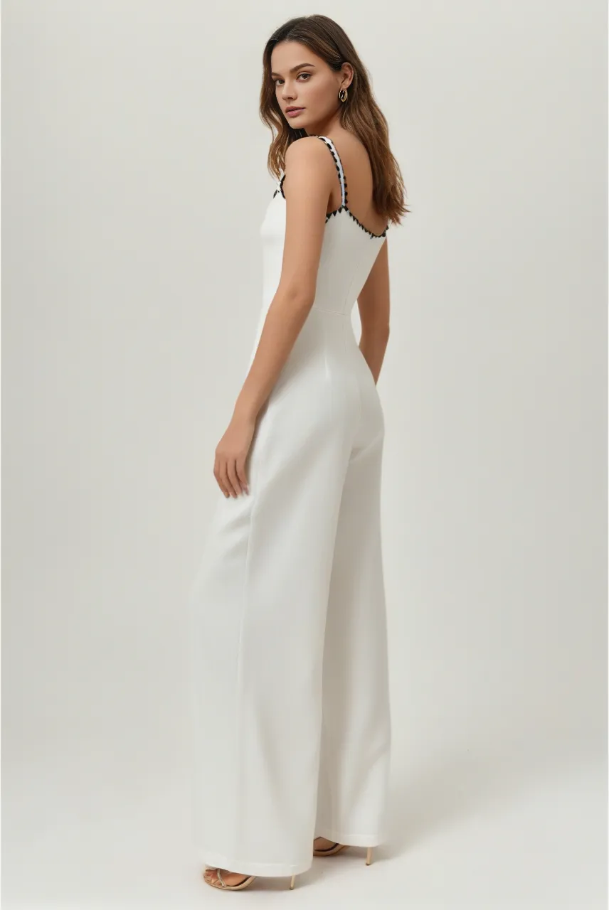 Jacquard Zipper Pockets Jumpsuit sold by COMMENSE product image thumbnail 2