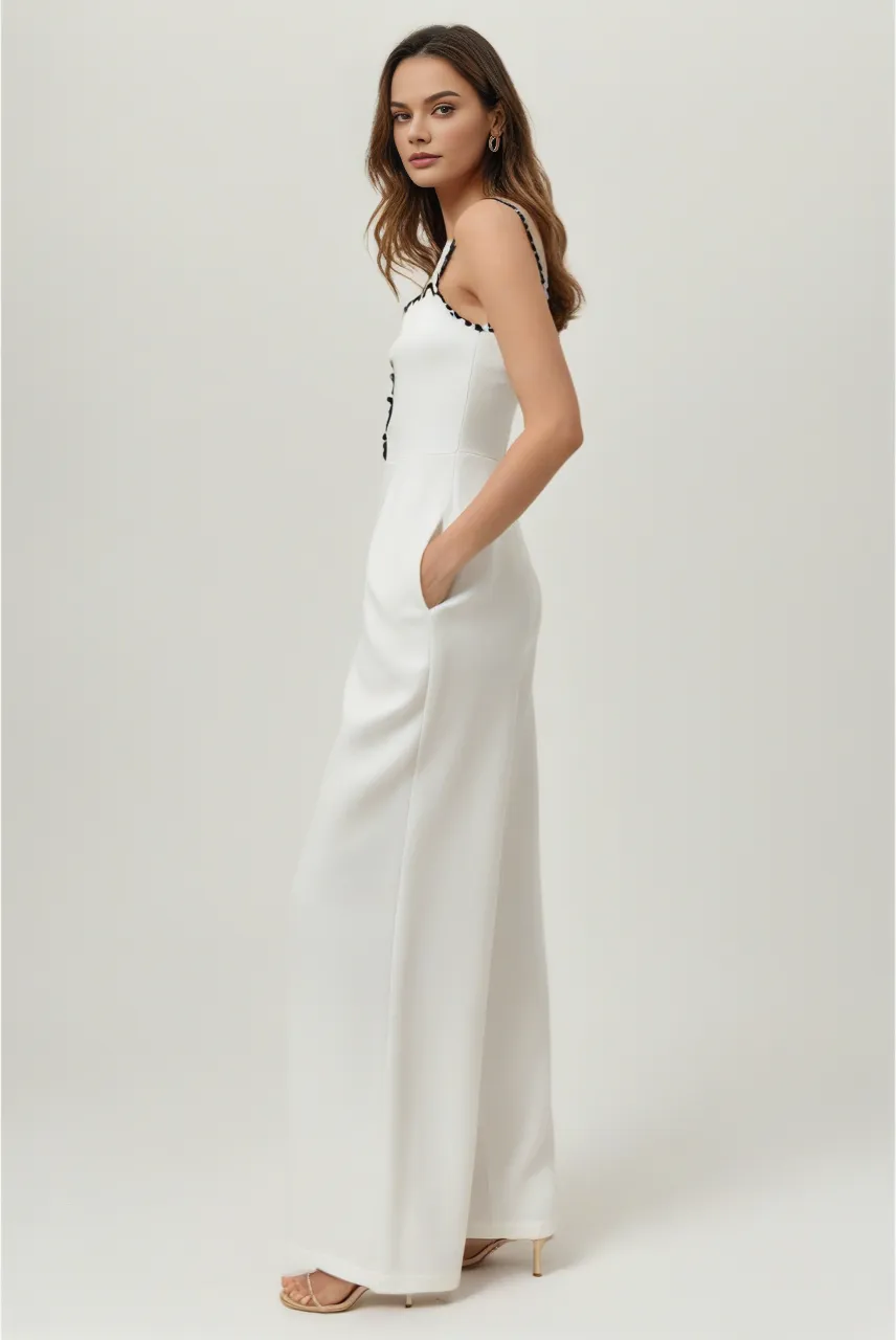 Jacquard Zipper Pockets Jumpsuit sold by COMMENSE product image thumbnail 3