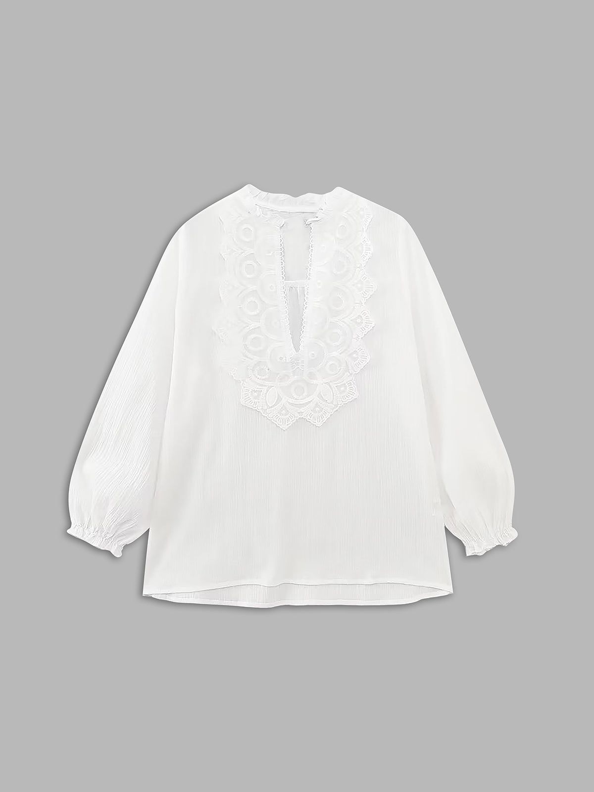 Embroideried Floral Cover Up Blouse sold by COMMENSE