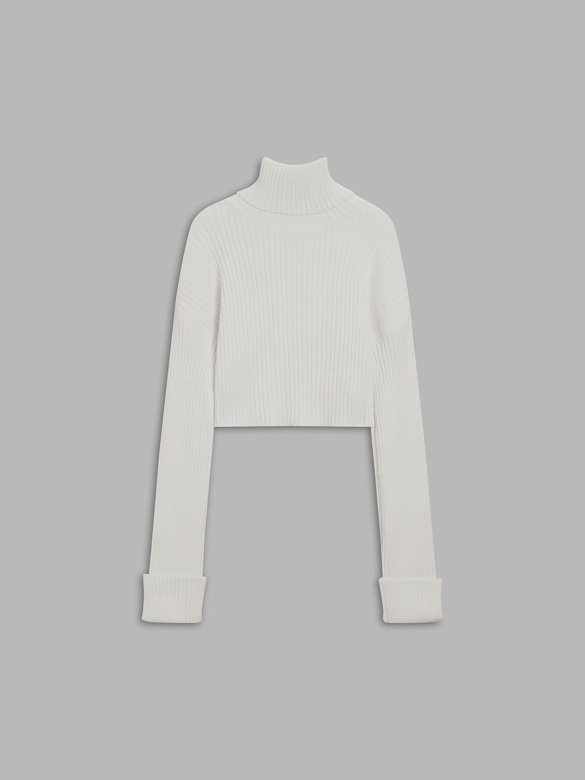 Whipped Cream Turtleneck Sweater sold by COMMENSE product image thumbnail 2