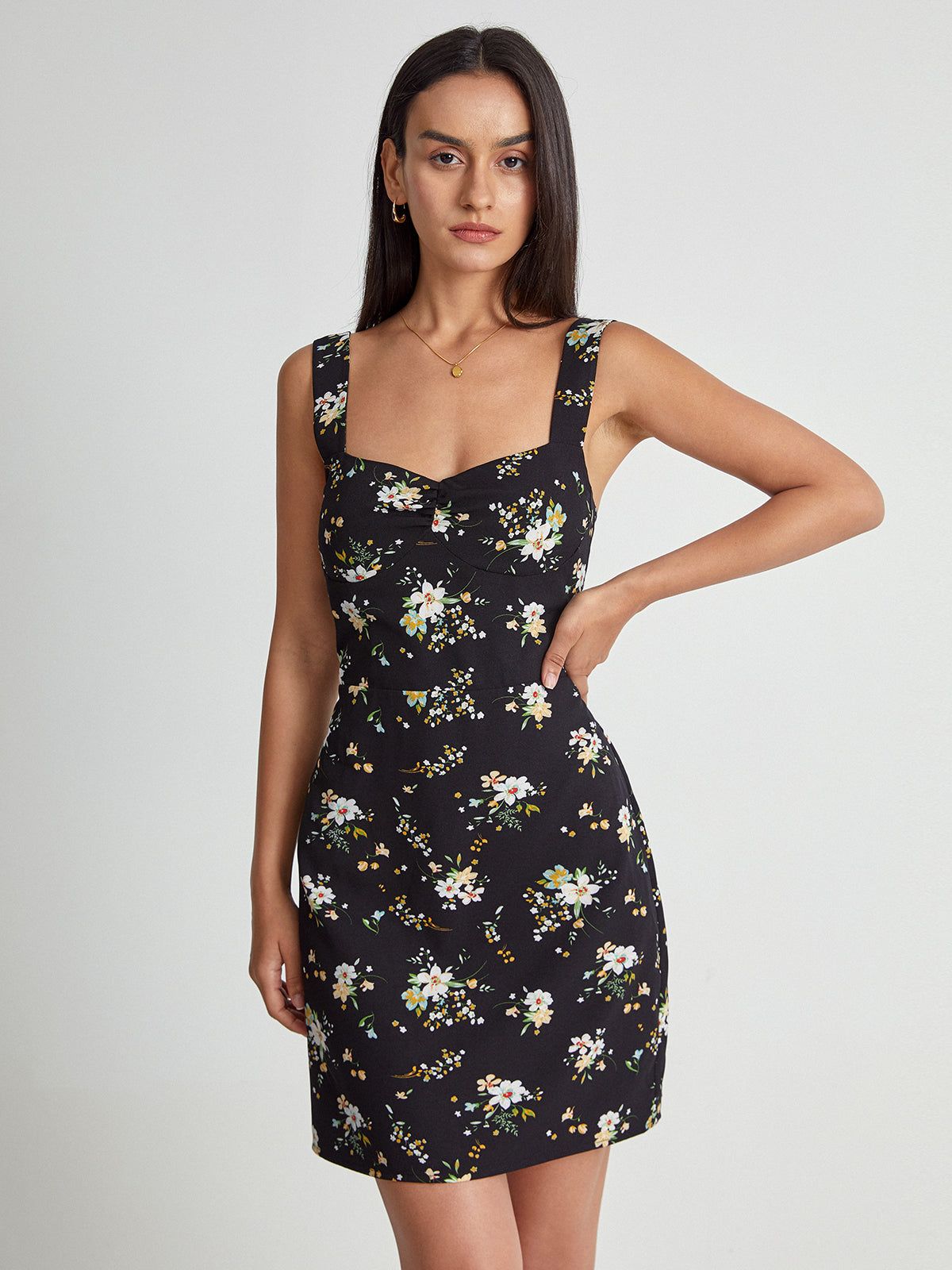 Sweetheart Lily Mini Strap Dress sold by COMMENSE product image thumbnail 3