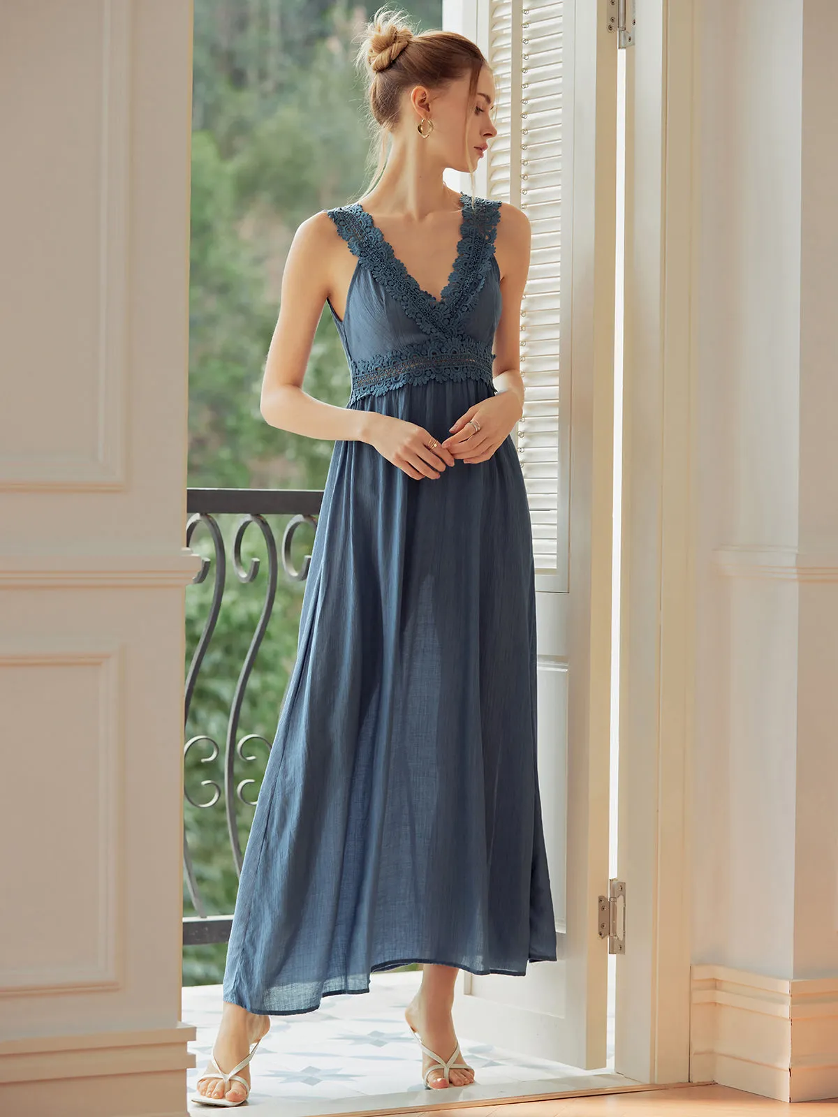 V Neck Tank Long Dress sold by COMMENSE