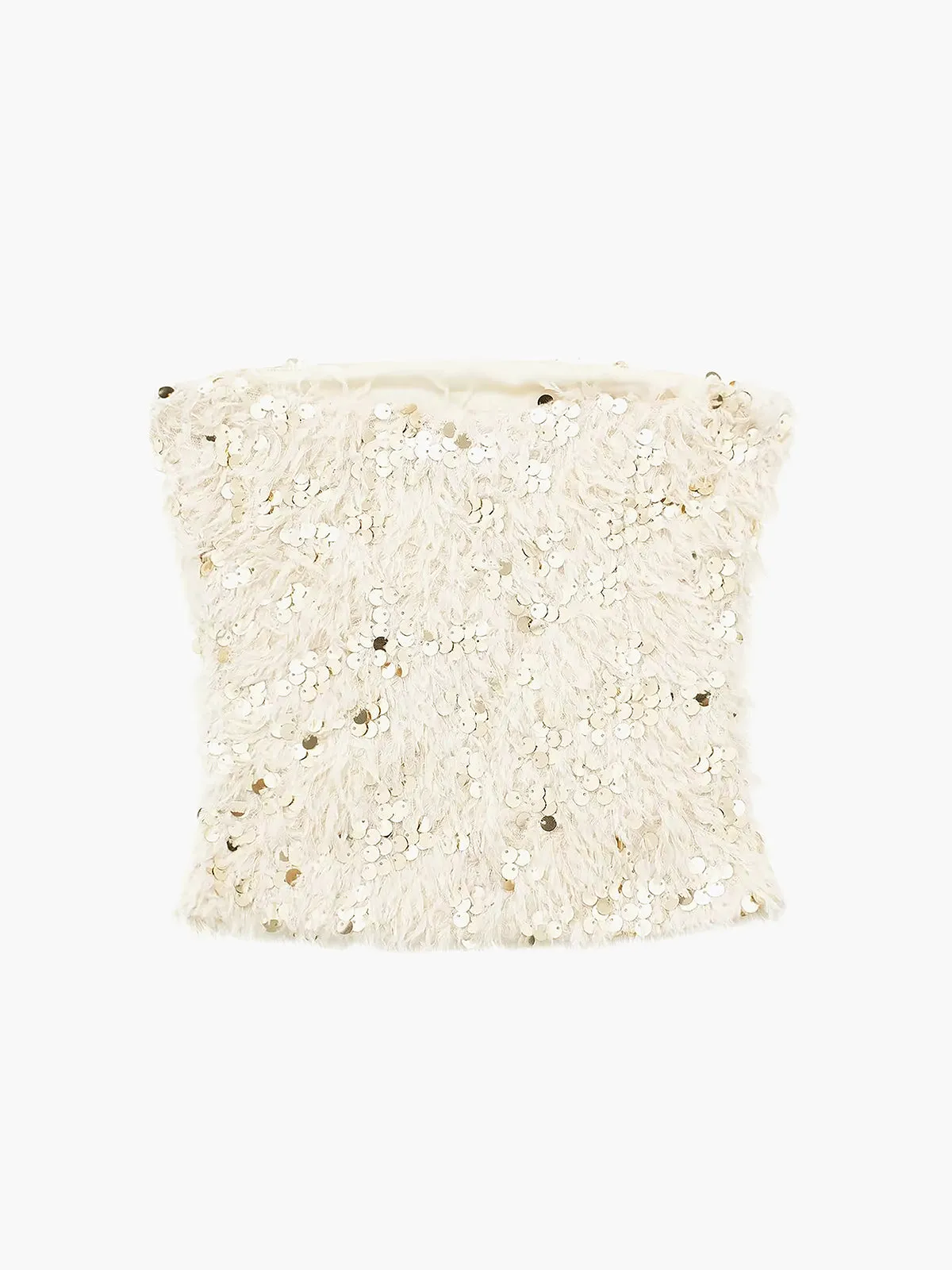 Sparkle Sequined Furry Tube Top sold by COMMENSE product image thumbnail 4