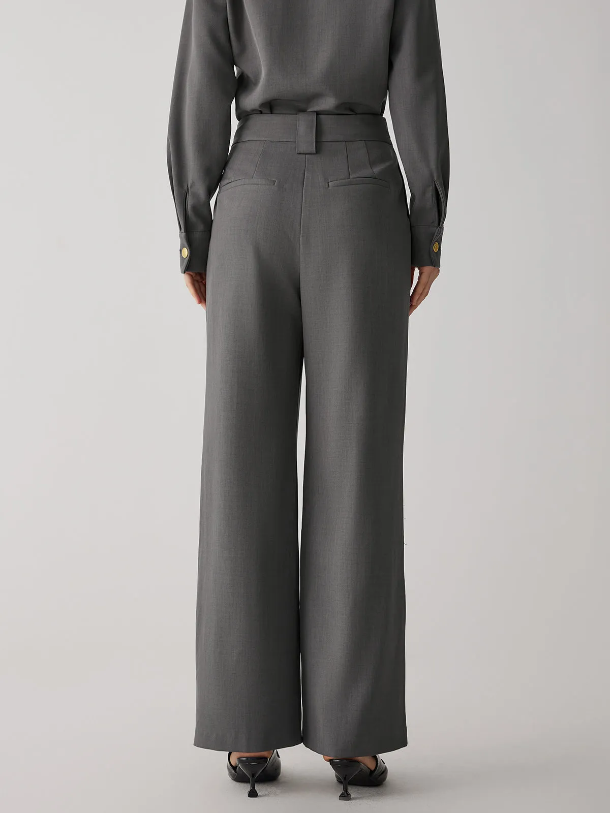 Straight Leg Suit Pants sold by COMMENSE product image thumbnail 4