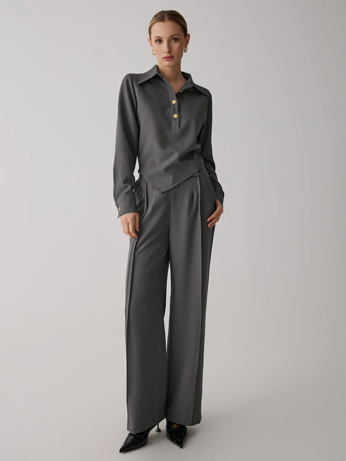 Straight Leg Suit Pants sold by COMMENSE product image thumbnail 2