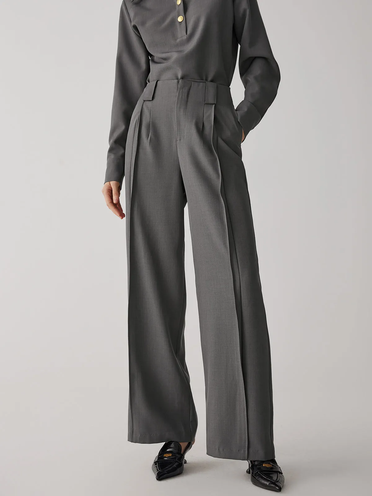 Straight Leg Suit Pants sold by COMMENSE product image thumbnail 3
