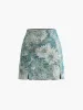 Floral Embroidery Split Mini Skirt sold by COMMENSE