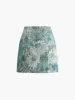 Floral Embroidery Split Mini Skirt sold by COMMENSE