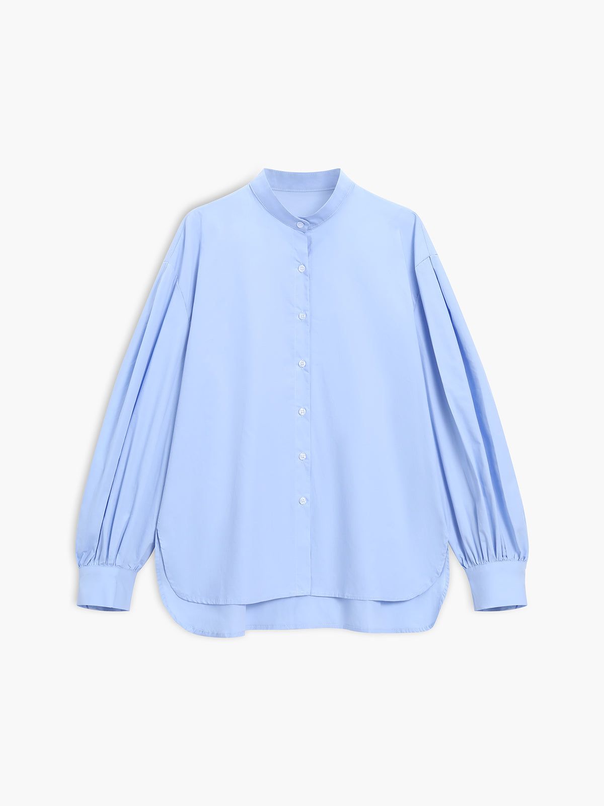 Puff Sleeve Button Down Shirt sold by COMMENSE