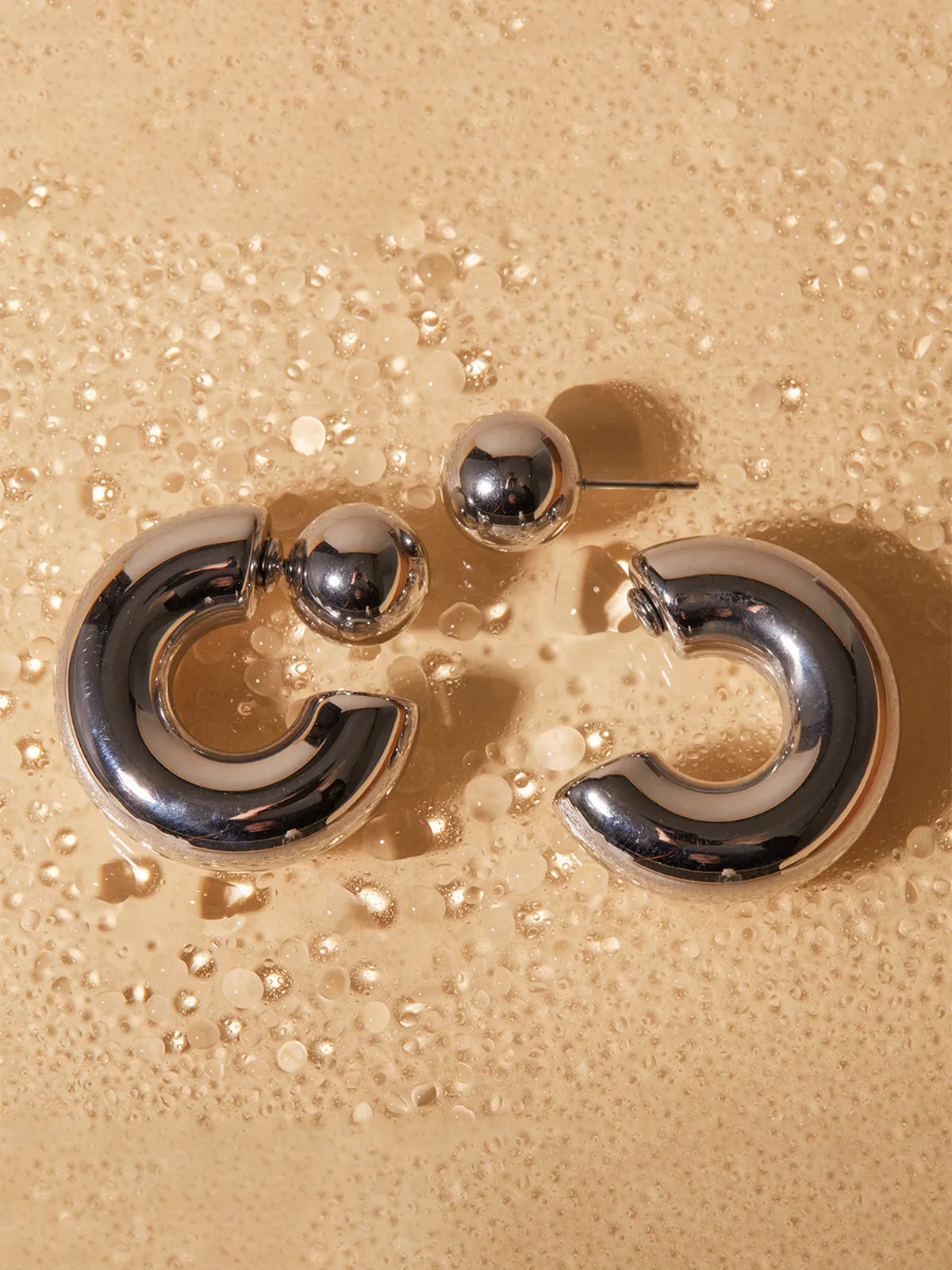 Stylish C-Shaped Earrings sold by COMMENSE product image thumbnail 5