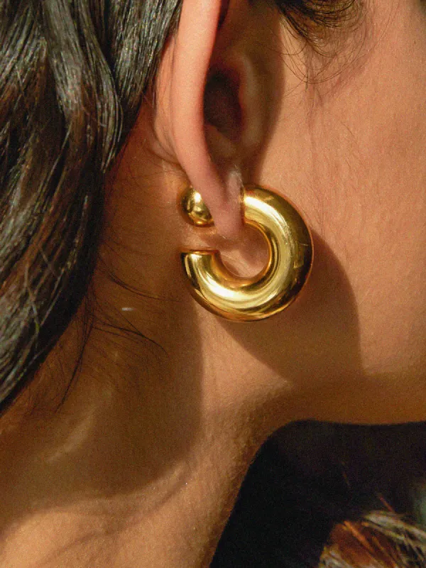 Stylish C-Shaped Earrings sold by COMMENSE