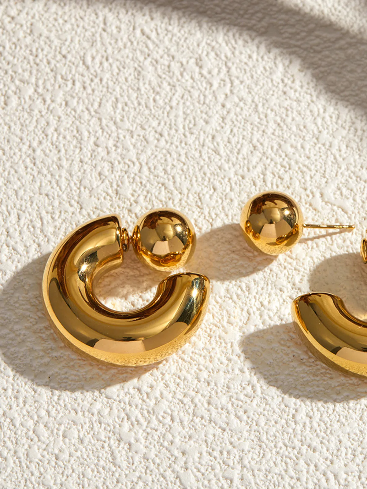 Stylish C-Shaped Earrings sold by COMMENSE product image thumbnail 2