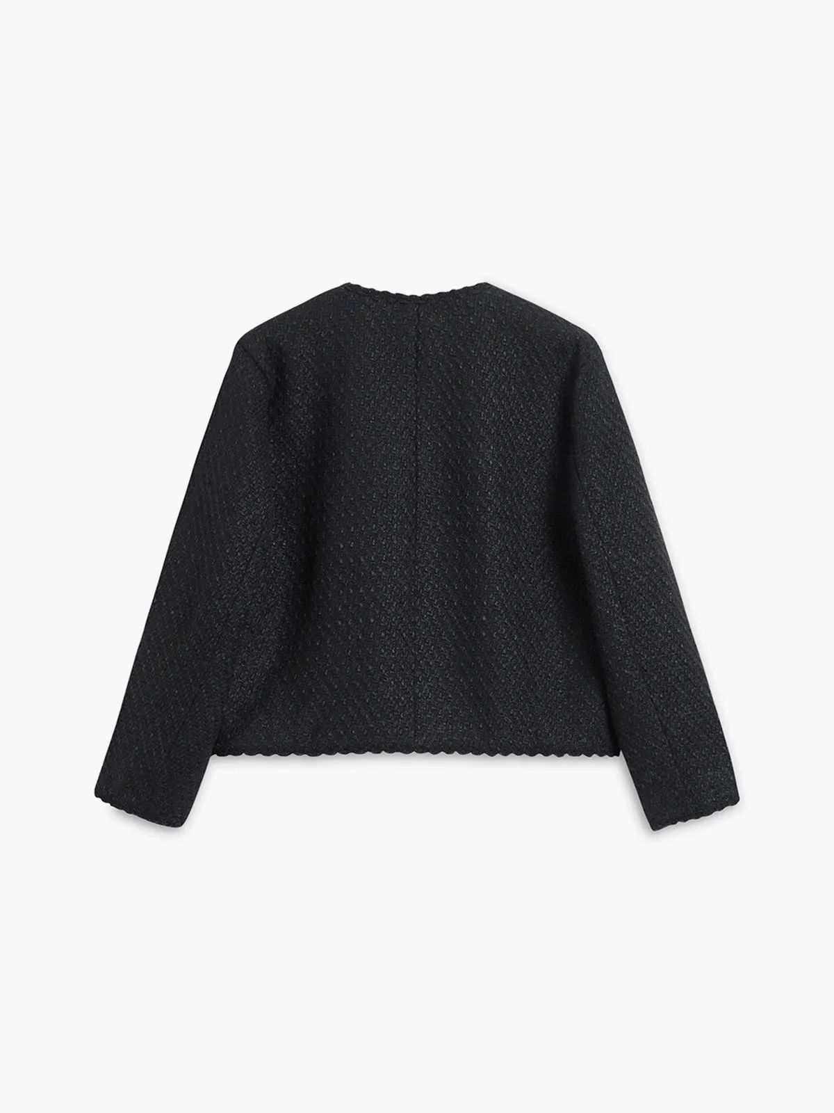 Tweed Metallic Button Pocket Jacket sold by COMMENSE product image thumbnail 2