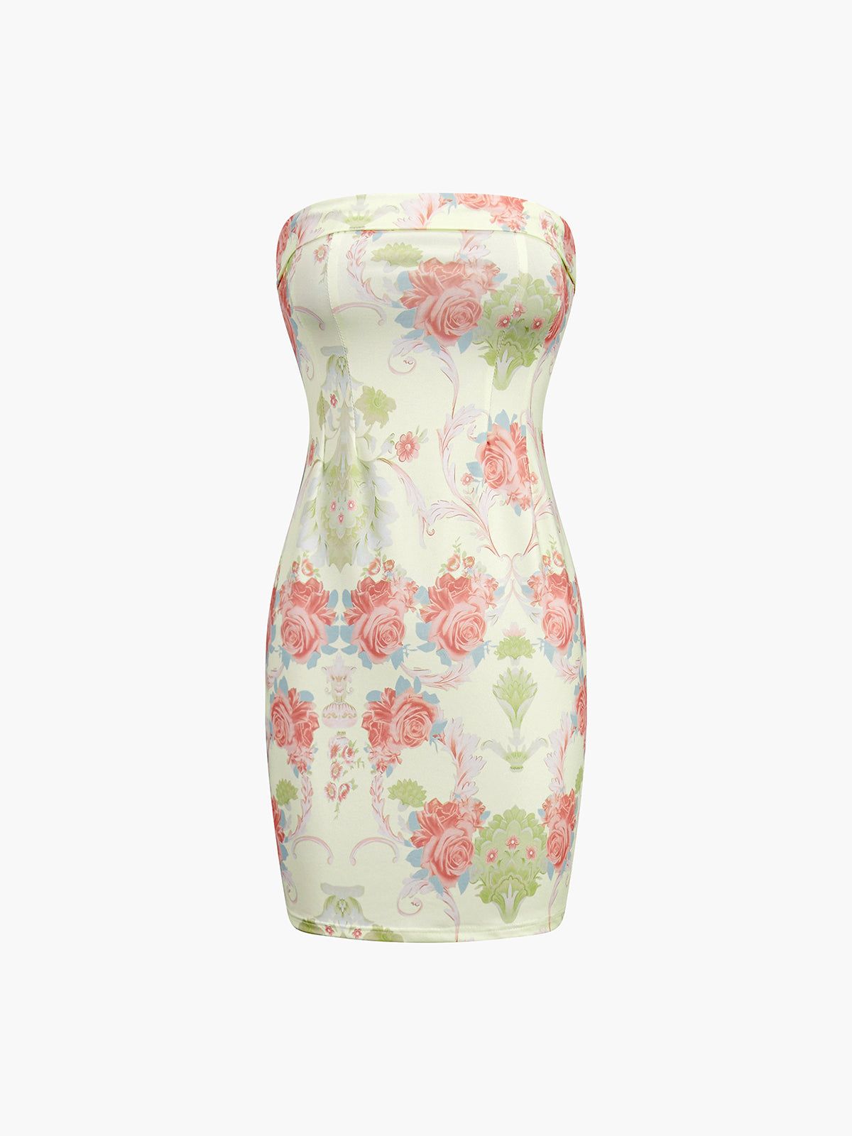 Rosalia Floral Tube Short Dress sold by COMMENSE