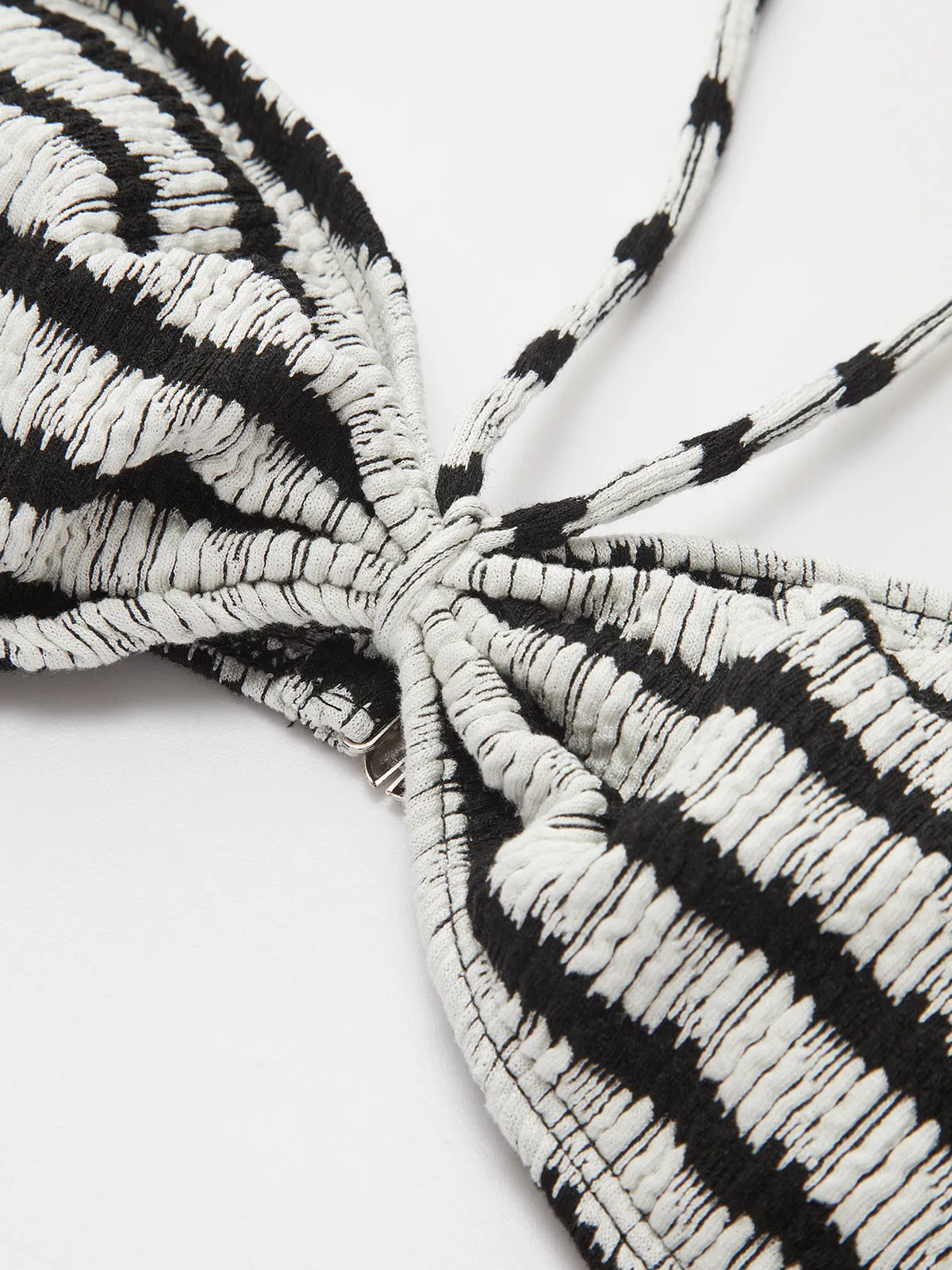 Striped Halter Removable Pads Bikini Sets sold by COMMENSE product image thumbnail 2