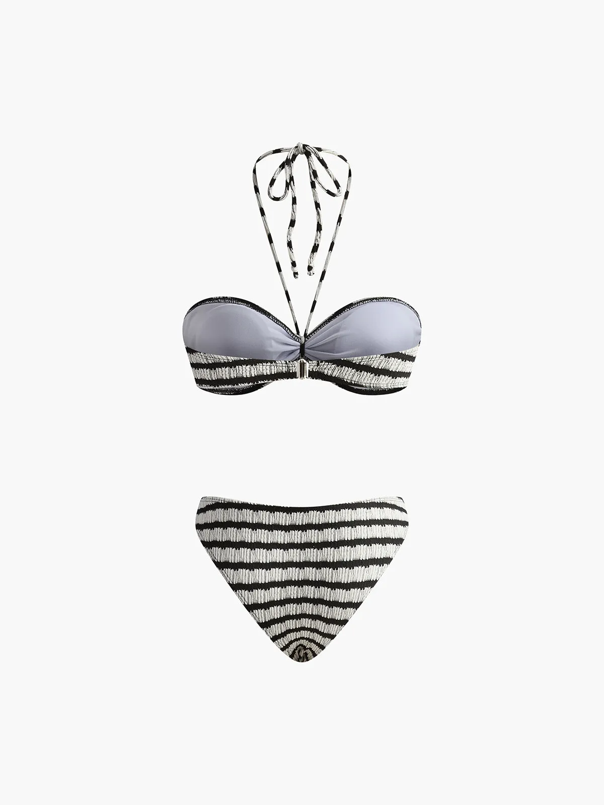 Striped Halter Removable Pads Bikini Sets sold by COMMENSE product image thumbnail 3
