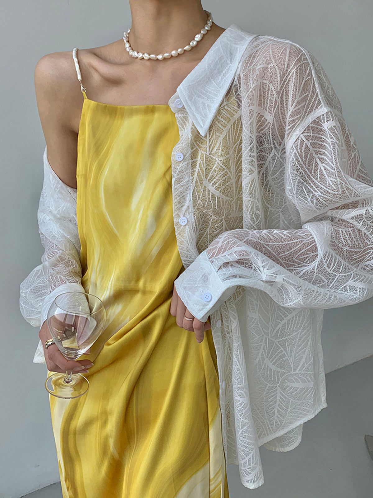 Airstream Lace Mesh Shirt sold by COMMENSE product image thumbnail 4