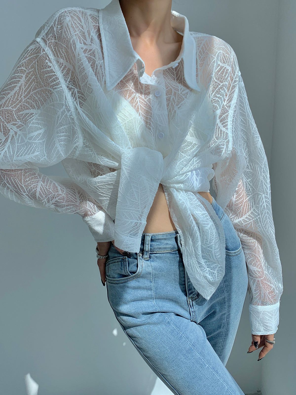 Airstream Lace Mesh Shirt sold by COMMENSE