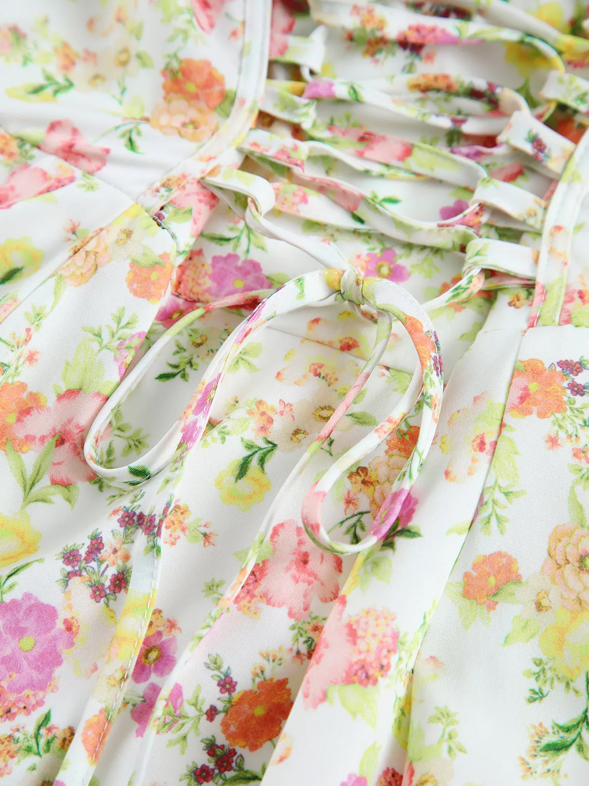 Back Straps Floral Print Cami Midi Dress sold by COMMENSE product image thumbnail 4