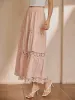 Cotton Blends Lace Trim Maxi Skirt sold by COMMENSE