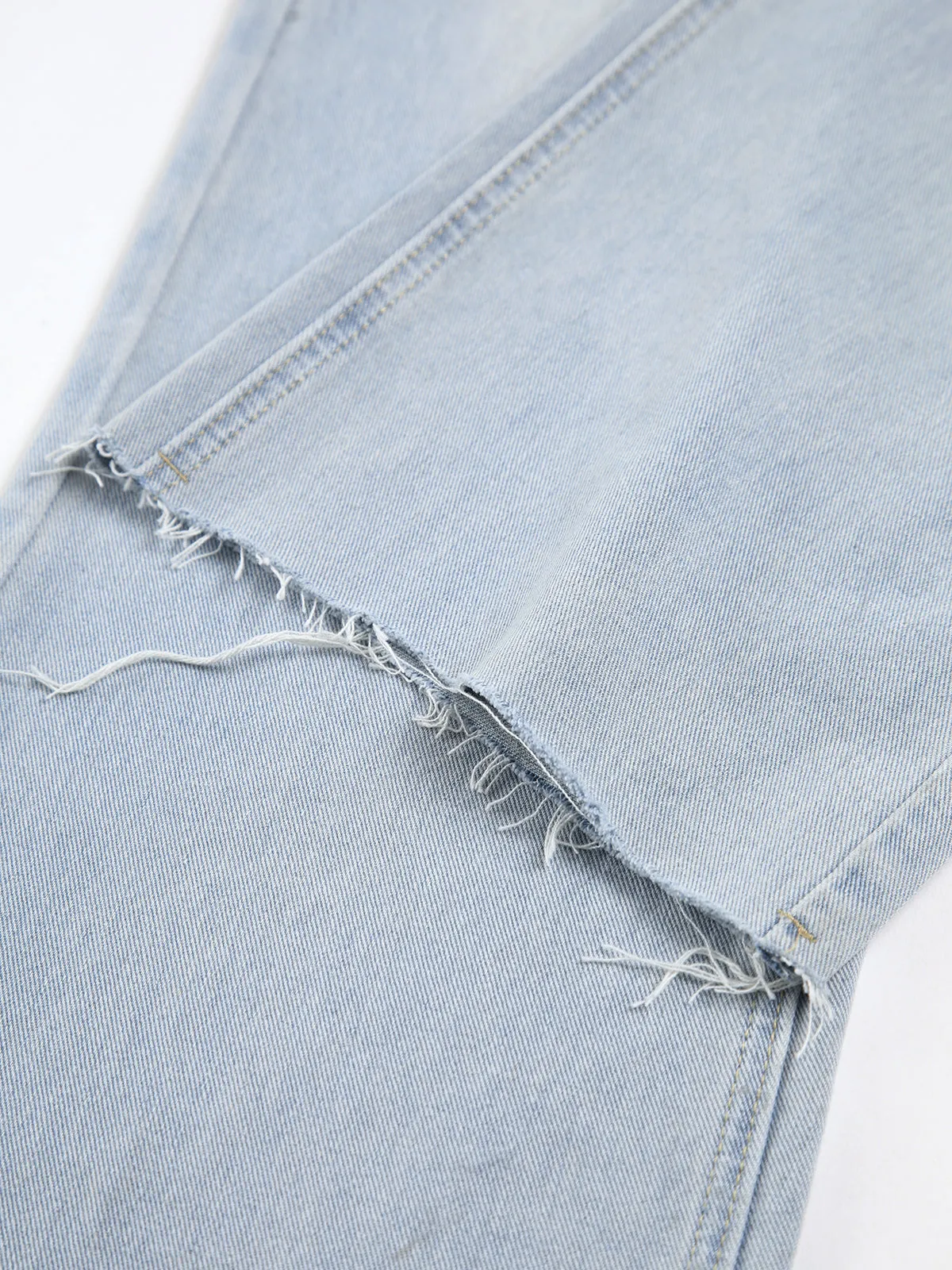 High Waist Wide Leg Ripped Jeans sold by COMMENSE product image thumbnail 4