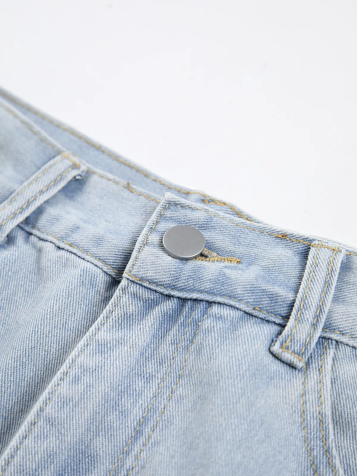 High Waist Wide Leg Ripped Jeans sold by COMMENSE product image thumbnail 2