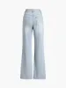 High Waist Wide Leg Ripped Jeans sold by COMMENSE