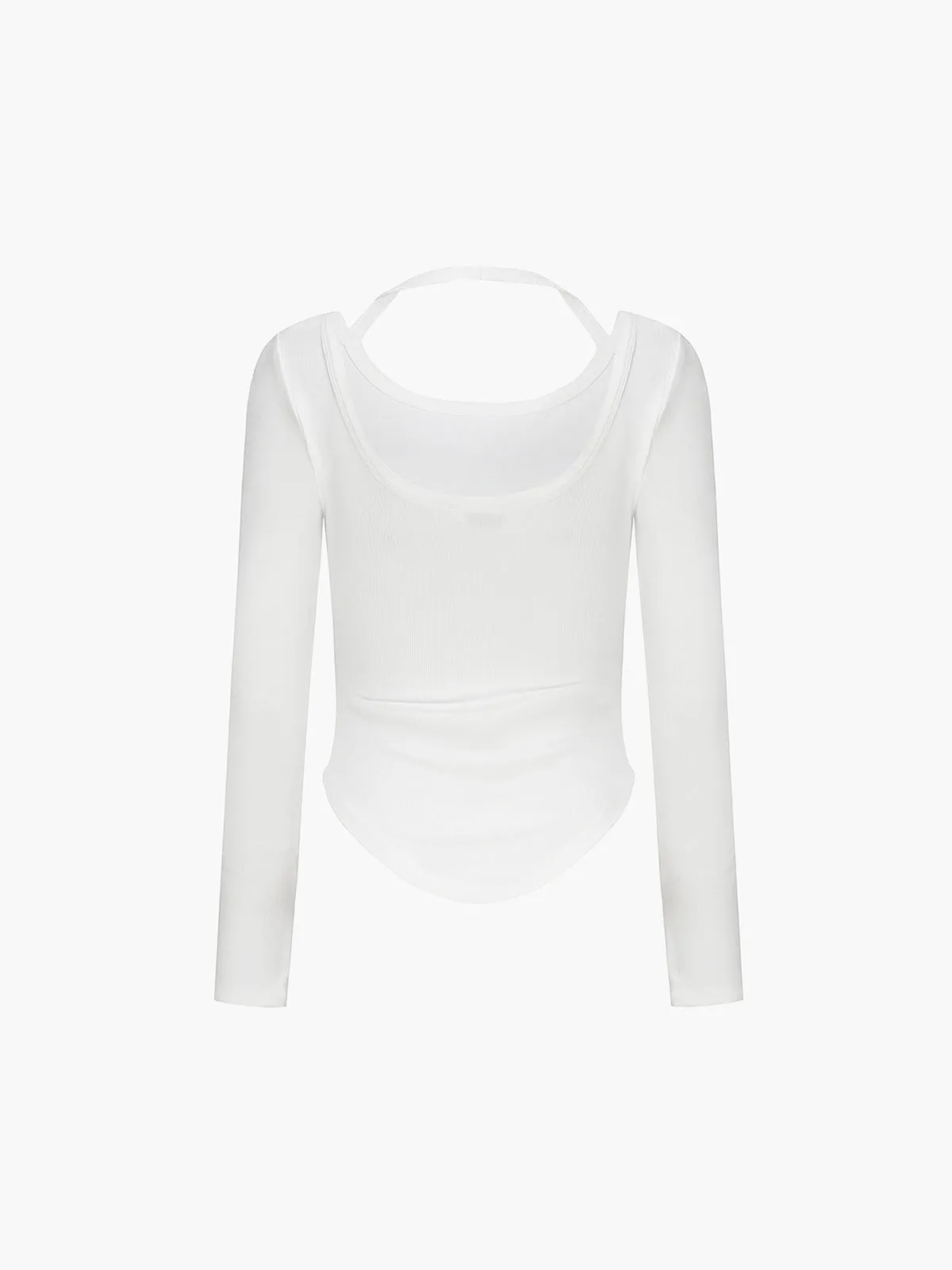 Solid Long Sleeve Halter Top sold by COMMENSE product image thumbnail 5