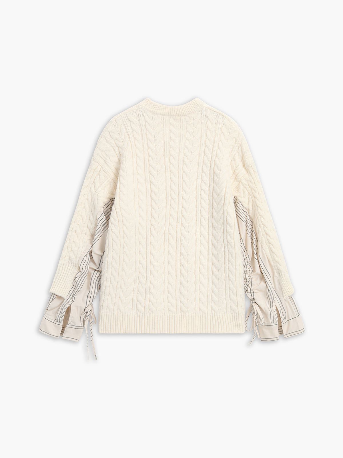 Knit Cable Patchwork Sweater sold by COMMENSE product image thumbnail 2