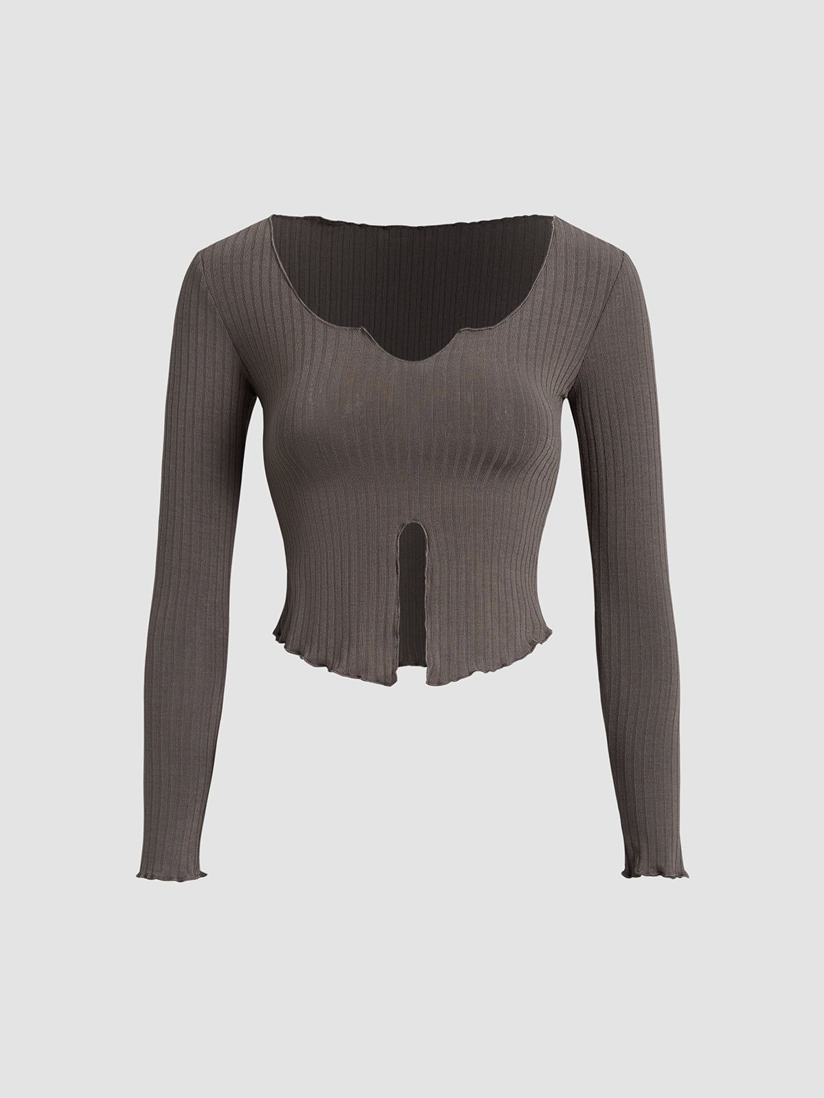 Lettuce Trim Long Sleeve Shirt sold by COMMENSE product image thumbnail 2