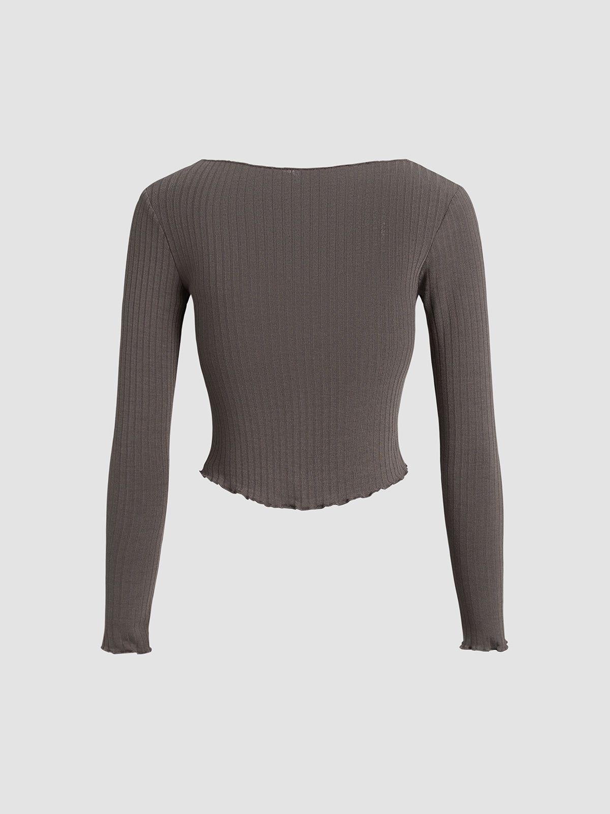 Lettuce Trim Long Sleeve Shirt sold by COMMENSE product image thumbnail 3