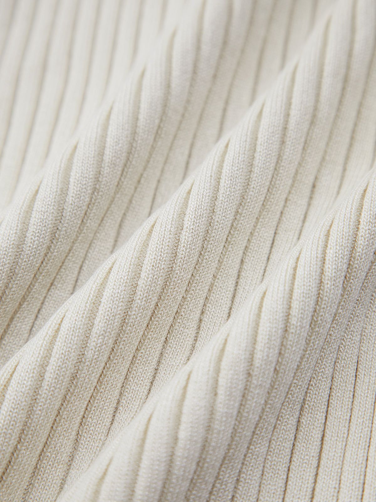 Ivory Halter Long Sleeve Midi Sweater Dress sold by COMMENSE product image thumbnail 3