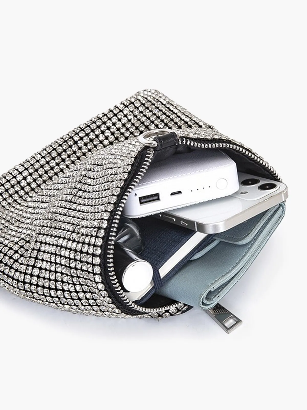 Rhinestone Triangle Mini Bag sold by COMMENSE product image thumbnail 4