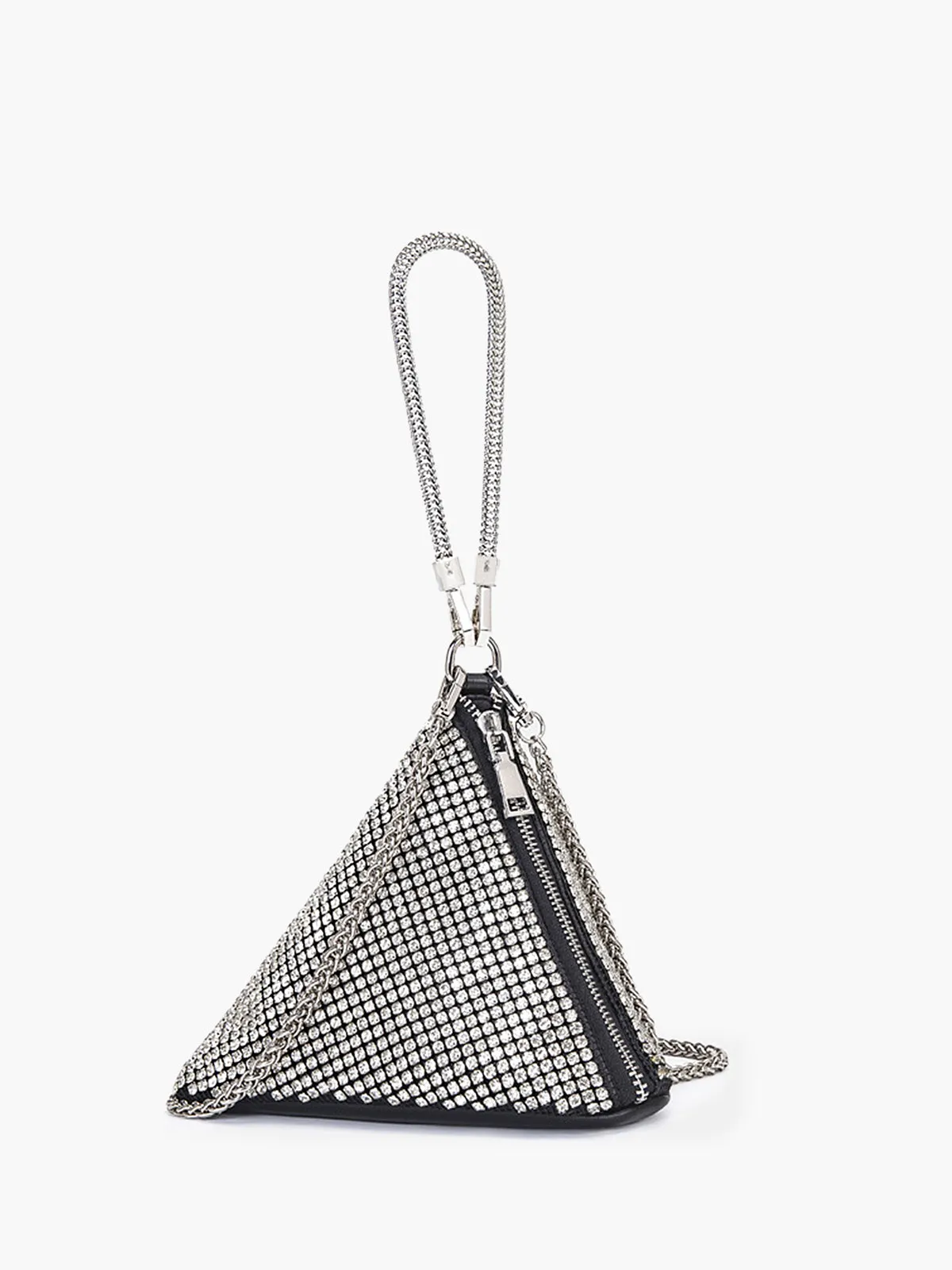 Rhinestone Triangle Mini Bag sold by COMMENSE