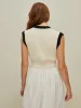Contrast Trim Button Sweater Vest sold by COMMENSE