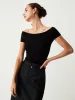 Off Shoulder Knit Top sold by COMMENSE