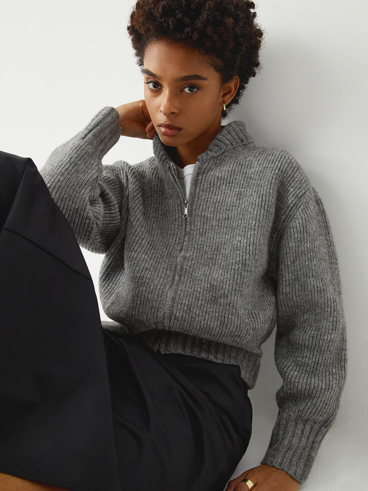 Essential Zip Up Cardigan sold by COMMENSE product image thumbnail 5