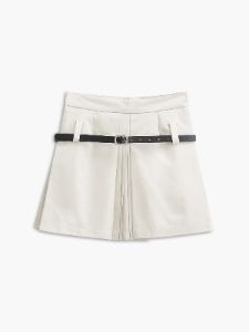 Basic Belted Pleated Skirt sold by COMMENSE