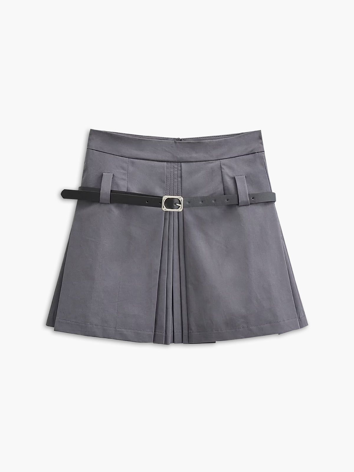 Basic Belted Pleated Skirt sold by COMMENSE product image thumbnail 5