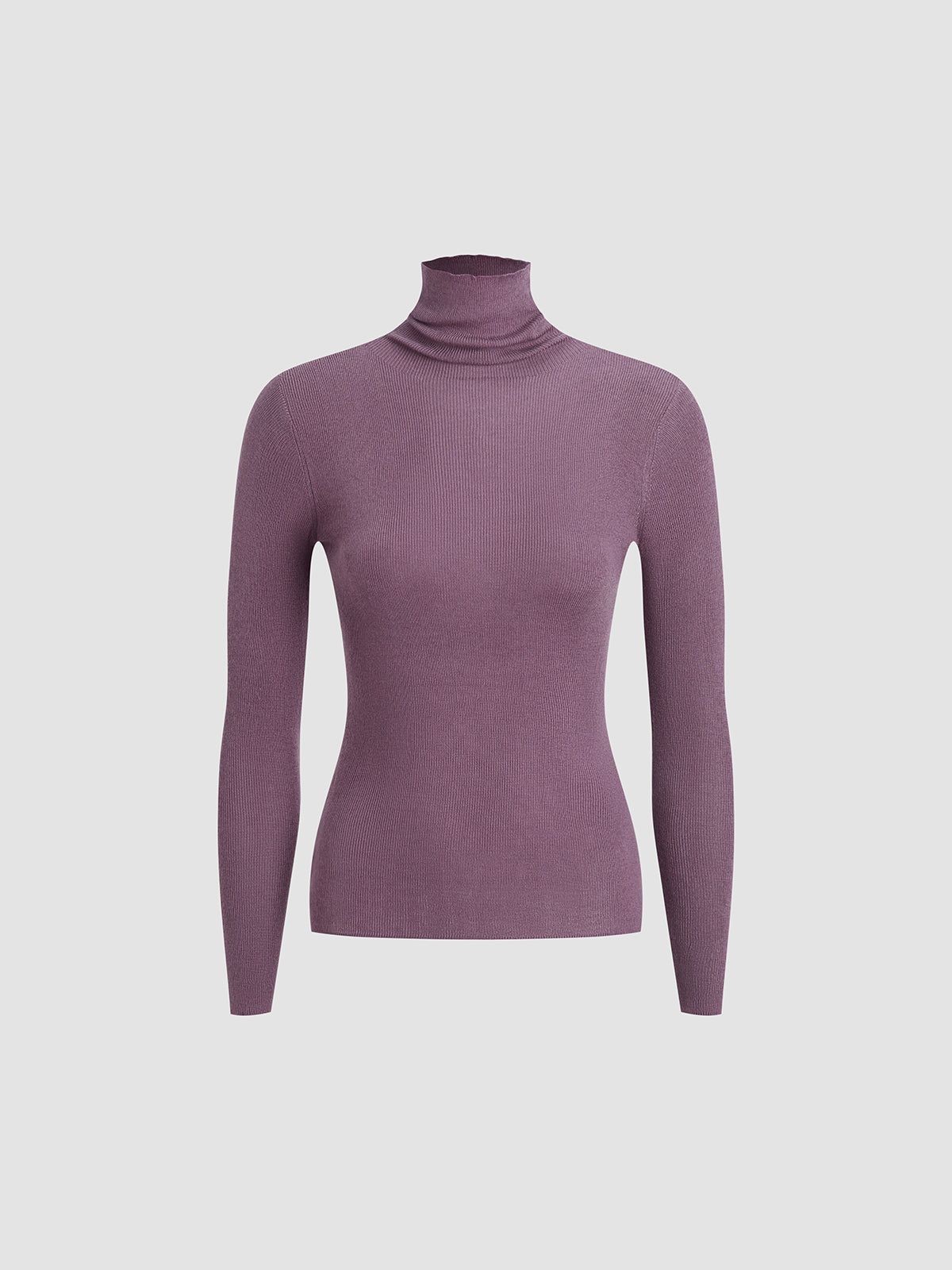 Solid Mockneck Long Sleeve Knit Top sold by COMMENSE product image thumbnail 3