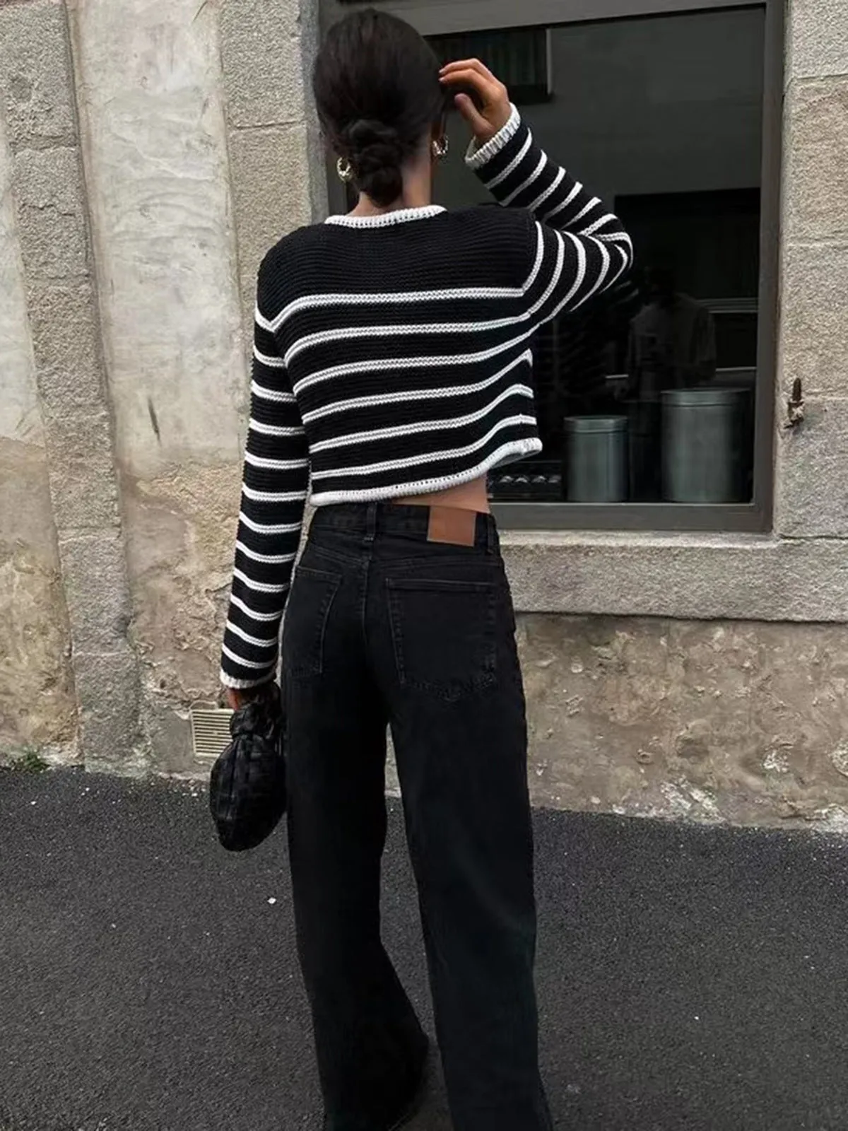 Old Money Aesthetics Stripe Cardigan sold by COMMENSE product image thumbnail 4