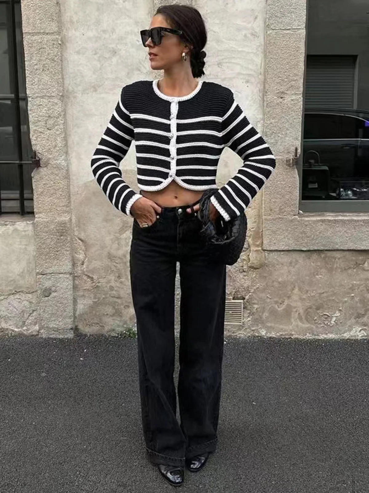 Old Money Aesthetics Stripe Cardigan sold by COMMENSE