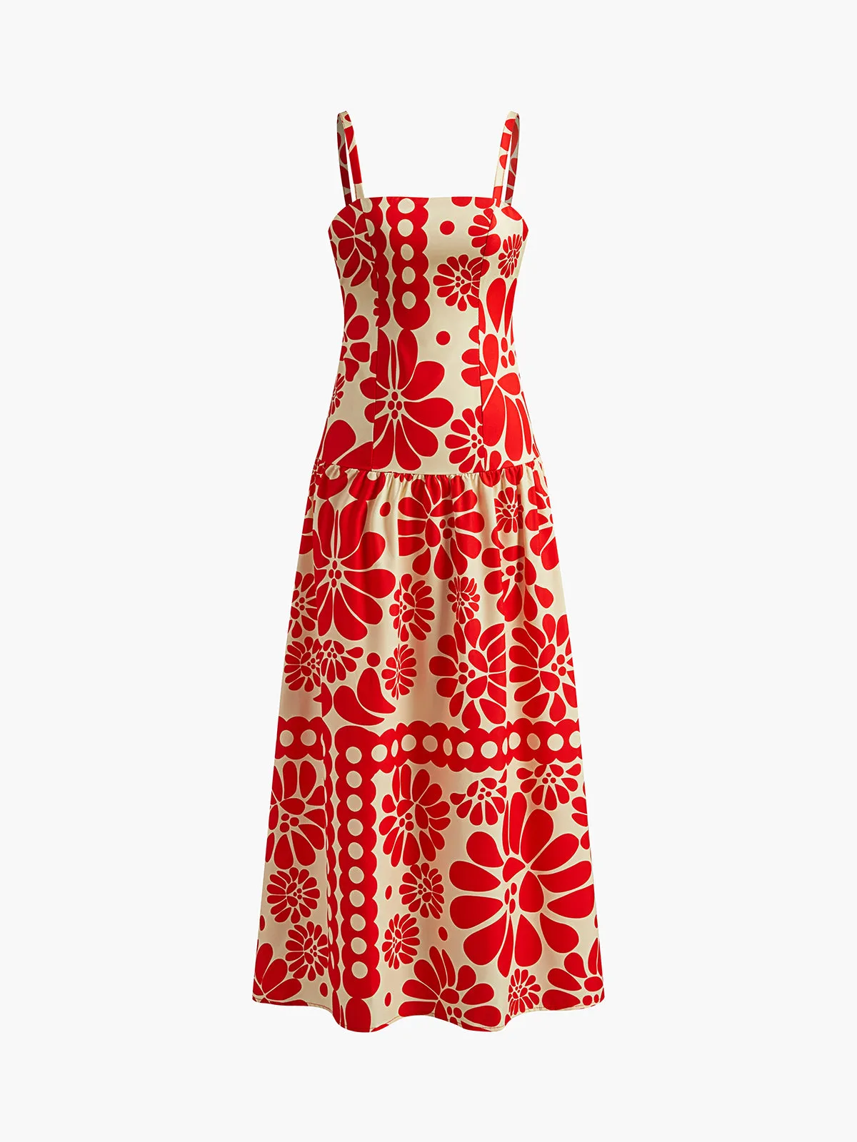 Print Backless Cami Long Dress sold by COMMENSE