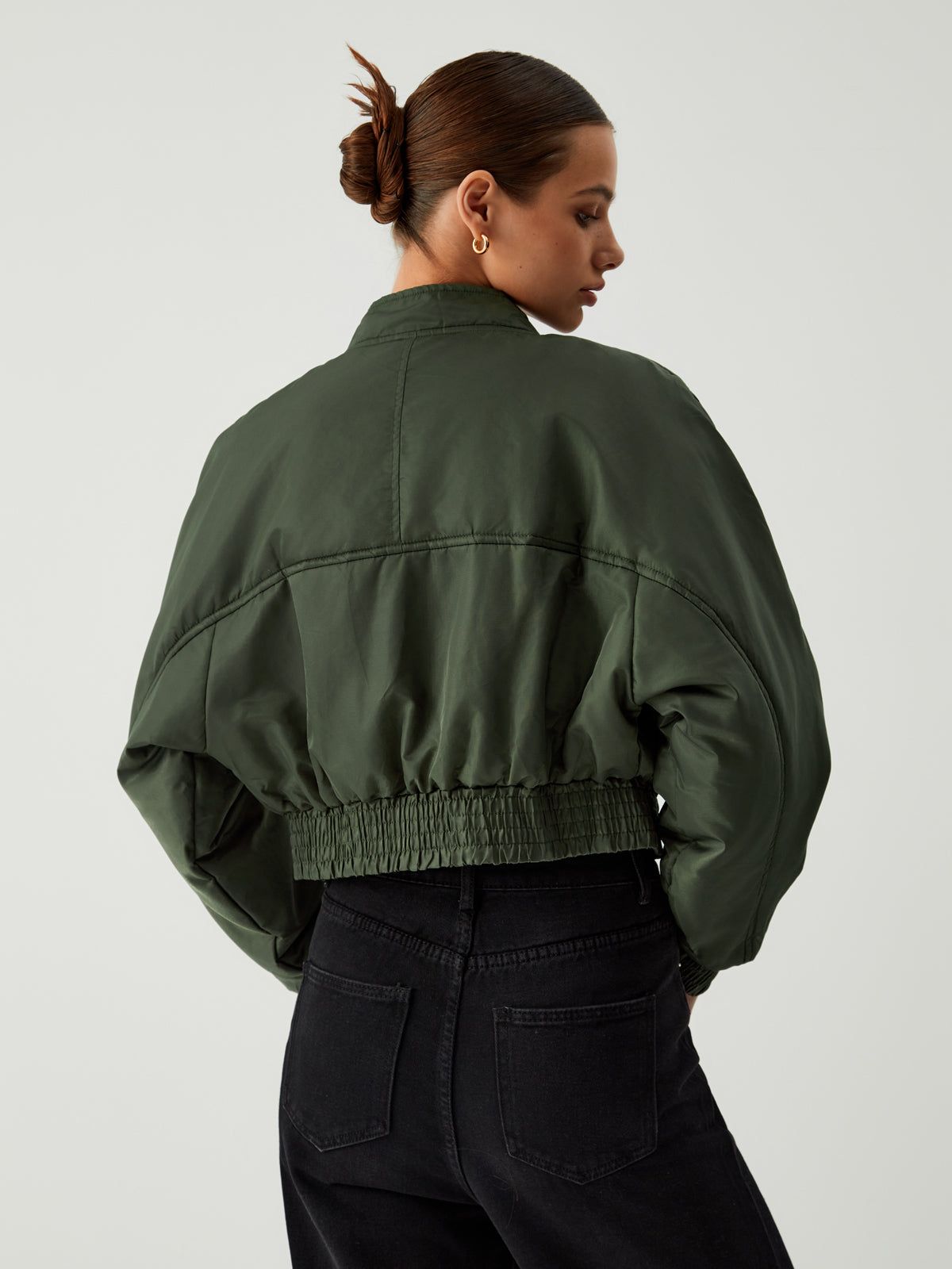 Spark The Passion Crop Bomber Jacket sold by COMMENSE product image thumbnail 4