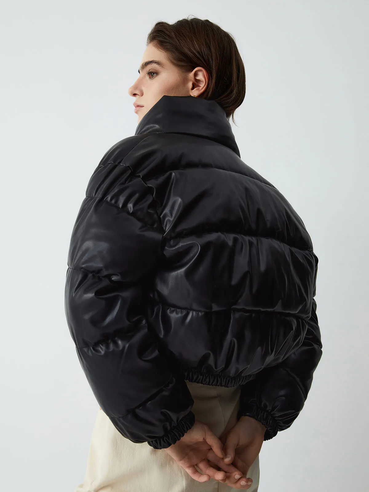 Stand Collar Quilted Puffer Coat sold by COMMENSE product image thumbnail 5